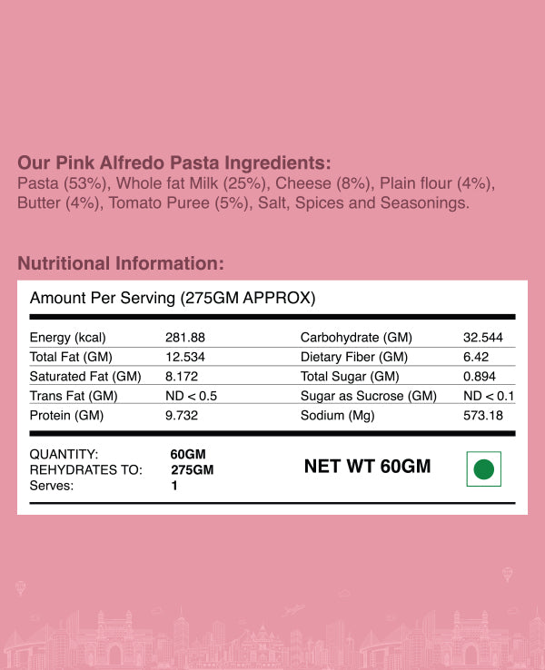 Pink Alfredo Pasta (100% Jain)